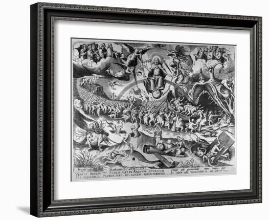 The Last Judgement, Engraved by Pieter Van Der Heyden, 1558-Pieter Bruegel the Elder-Framed Giclee Print