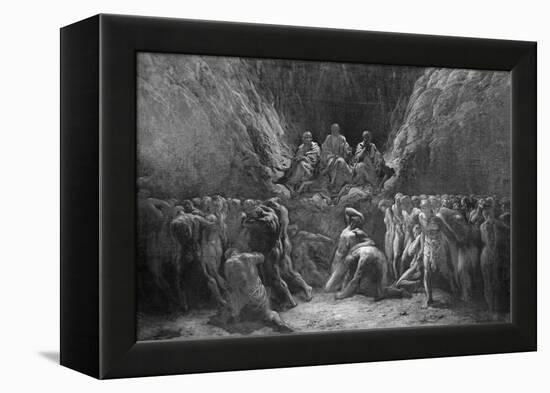 The Last Judgement, known also as the Three Judges of Hell, Minos, Hades and Rhadamanthe-Gustave Doré-Framed Premier Image Canvas