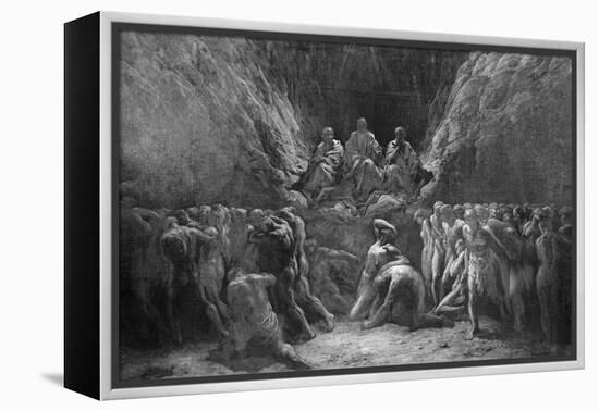 The Last Judgement, known also as the Three Judges of Hell, Minos, Hades and Rhadamanthe-Gustave Doré-Framed Premier Image Canvas