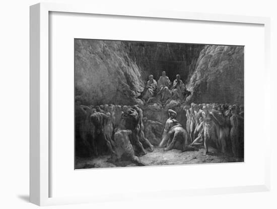 The Last Judgement, known also as the Three Judges of Hell, Minos, Hades and Rhadamanthe-Gustave Doré-Framed Giclee Print