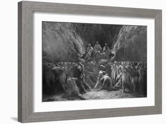 The Last Judgement, known also as the Three Judges of Hell, Minos, Hades and Rhadamanthe-Gustave Doré-Framed Giclee Print