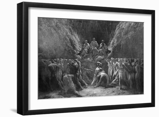 The Last Judgement, known also as the Three Judges of Hell, Minos, Hades and Rhadamanthe-Gustave Doré-Framed Giclee Print