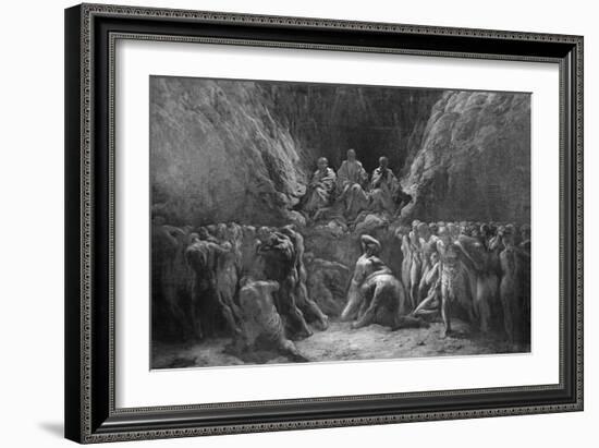 The Last Judgement, known also as the Three Judges of Hell, Minos, Hades and Rhadamanthe-Gustave Doré-Framed Giclee Print