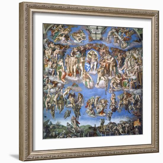 The Last Judgment, c.1540-Michelangelo Buonarroti-Framed Giclee Print