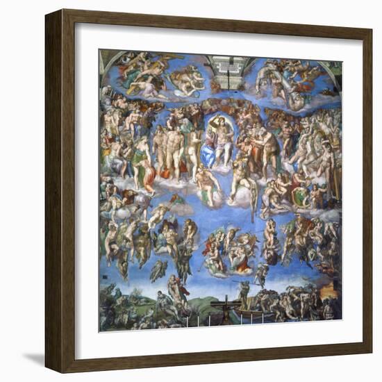 The Last Judgment, c.1540-Michelangelo Buonarroti-Framed Giclee Print