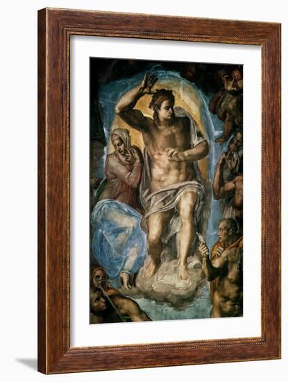 The Last Judgment (Detail)-Michelangelo-Framed Giclee Print