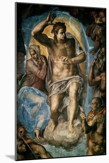 The Last Judgment (Detail)-Michelangelo-Mounted Giclee Print