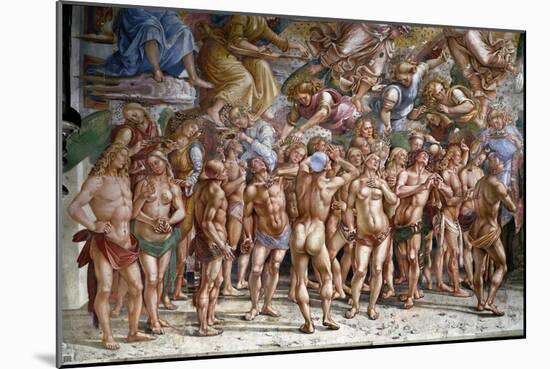 The Last Judgment: the Elected. Detail (Fresco, 1499-1502)-Luca Signorelli-Mounted Giclee Print