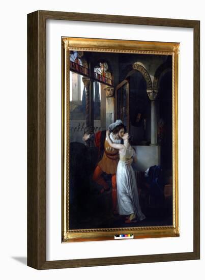 The Last Kiss of “Juliet and Romeo”, by Shakespeare. Painting by Francesco Di Hayez, 1823. Villa Ca-Francesco Hayez-Framed Giclee Print