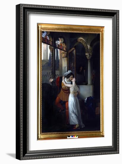 The Last Kiss of “Juliet and Romeo”, by Shakespeare. Painting by Francesco Di Hayez, 1823. Villa Ca-Francesco Hayez-Framed Giclee Print