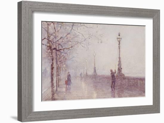 The Last Lamp, Thames Embankment, 1892-Rose Maynard Barton-Framed Giclee Print