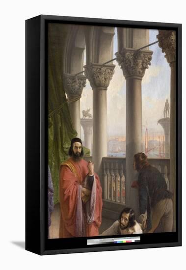 The Last Meeting between Jacopo Foscari and His Family before Being Exiled, 1838-40 (Oil on Canvas)-Francesco Hayez-Framed Premier Image Canvas