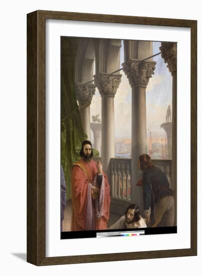 The Last Meeting between Jacopo Foscari and His Family before Being Exiled, 1838-40 (Oil on Canvas)-Francesco Hayez-Framed Giclee Print