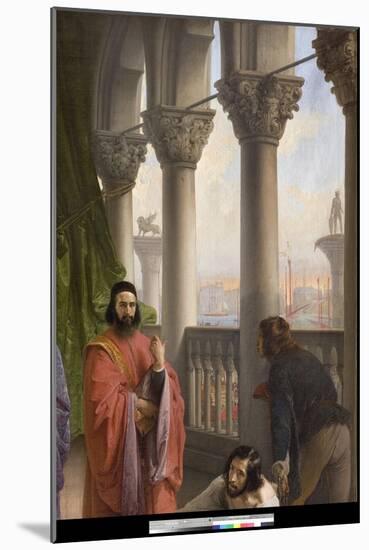 The Last Meeting between Jacopo Foscari and His Family before Being Exiled, 1838-40 (Oil on Canvas)-Francesco Hayez-Mounted Giclee Print