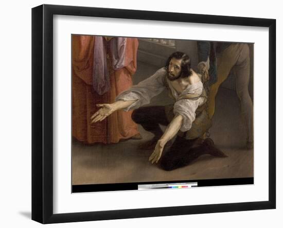 The Last Meeting between Jacopo Foscari and His Family before Being Exiled, 1838-40 (Oil on Canvas)-Francesco Hayez-Framed Giclee Print