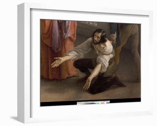 The Last Meeting between Jacopo Foscari and His Family before Being Exiled, 1838-40 (Oil on Canvas)-Francesco Hayez-Framed Giclee Print