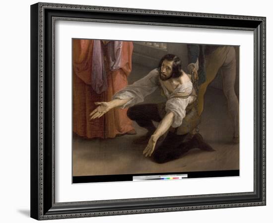 The Last Meeting between Jacopo Foscari and His Family before Being Exiled, 1838-40 (Oil on Canvas)-Francesco Hayez-Framed Giclee Print