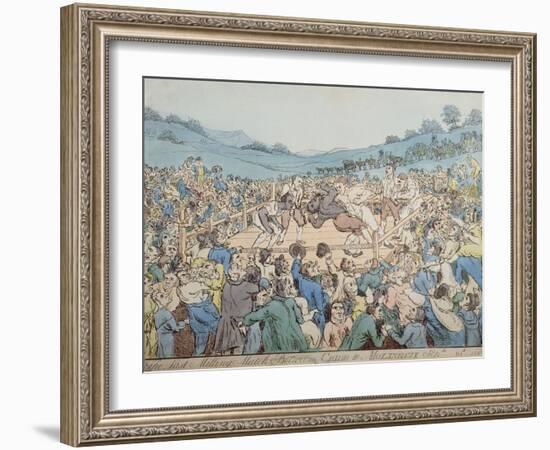 The Last Milling Match Between Cribb and Molineaux, September 28th 1811-Thomas Rowlandson-Framed Giclee Print