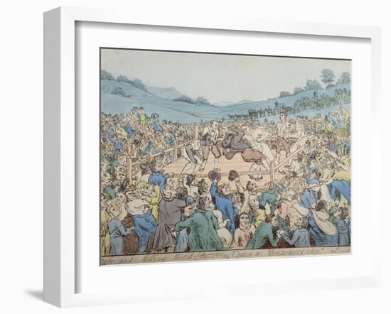 The Last Milling Match Between Cribb and Molineaux, September 28th 1811-Thomas Rowlandson-Framed Giclee Print