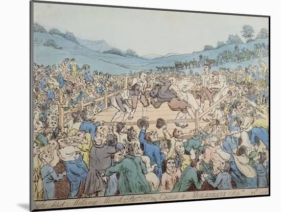 The Last Milling Match Between Cribb and Molineaux, September 28th 1811-Thomas Rowlandson-Mounted Giclee Print