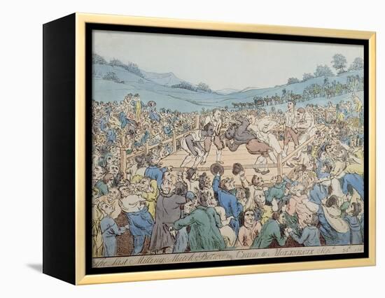 The Last Milling Match Between Cribb and Molineaux, September 28th 1811-Thomas Rowlandson-Framed Premier Image Canvas