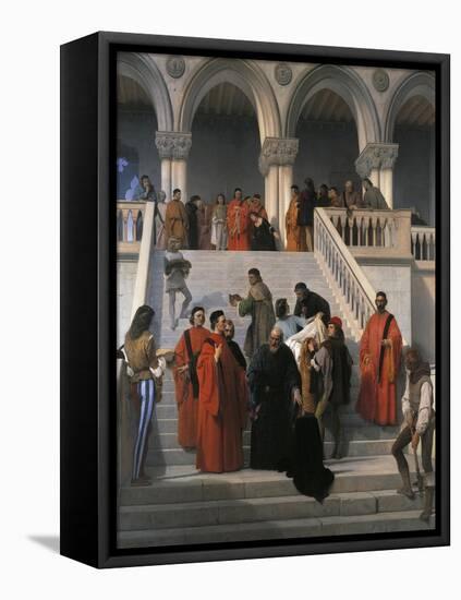 The Last Moments of Doge Marin Faliero-Francesco Hayez-Framed Premier Image Canvas