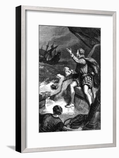 The Last Moments of Sir Humphrey Gilbert, 1583-null-Framed Giclee Print