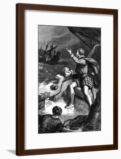 The Last Moments of Sir Humphrey Gilbert, 1583-null-Framed Giclee Print