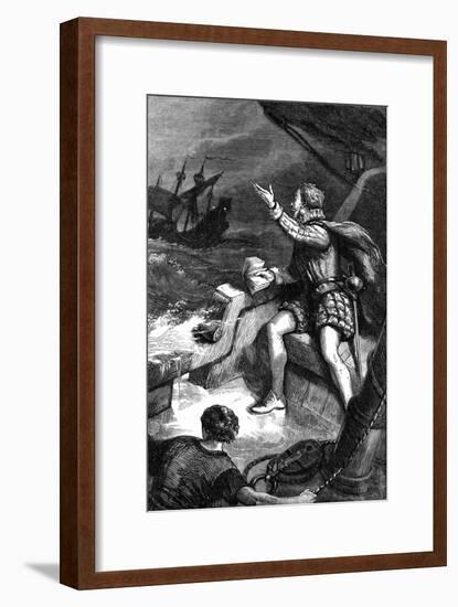 The Last Moments of Sir Humphrey Gilbert, 1583-null-Framed Giclee Print