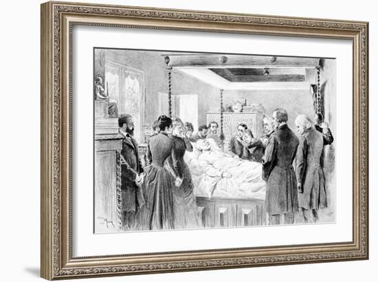 The Last Moments of Victor Hugo (1802-85) 22nd May 1885, Engraved by Adrien Marie (1848-91) 1885-Nadar-Framed Giclee Print