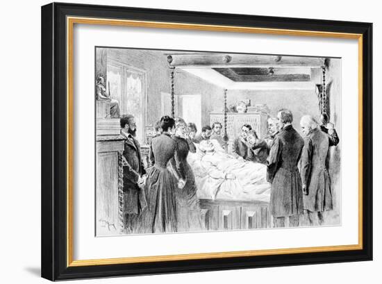 The Last Moments of Victor Hugo (1802-85) 22nd May 1885, Engraved by Adrien Marie (1848-91) 1885-Nadar-Framed Giclee Print