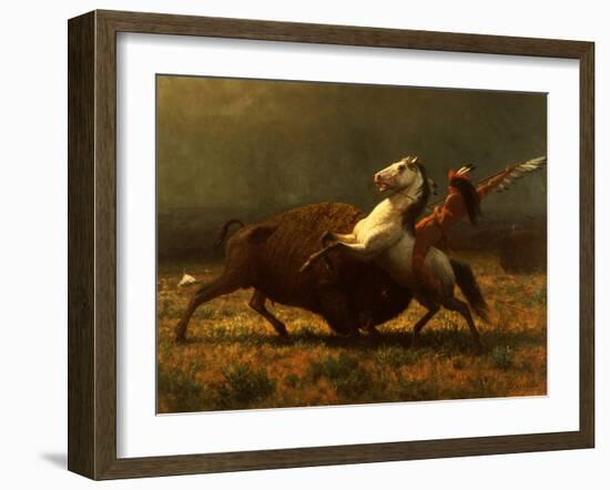 The Last of the Buffalo, C.1888-Albert Bierstadt-Framed Premium Giclee Print