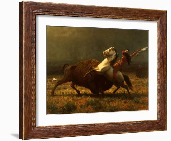 The Last of the Buffalo, C.1888-Albert Bierstadt-Framed Premium Giclee Print