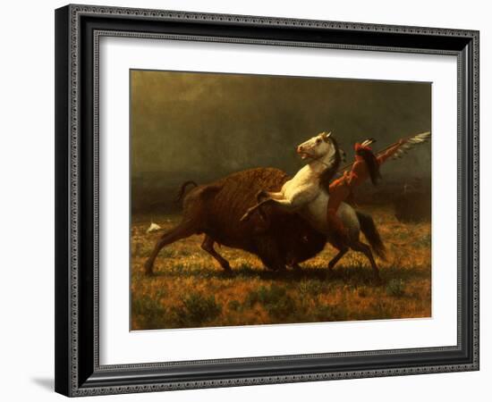 The Last of the Buffalo, C.1888-Albert Bierstadt-Framed Premium Giclee Print