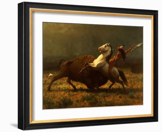 The Last of the Buffalo, C.1888-Albert Bierstadt-Framed Giclee Print