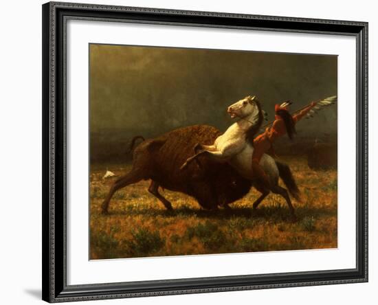 The Last of the Buffalo, C.1888-Albert Bierstadt-Framed Giclee Print