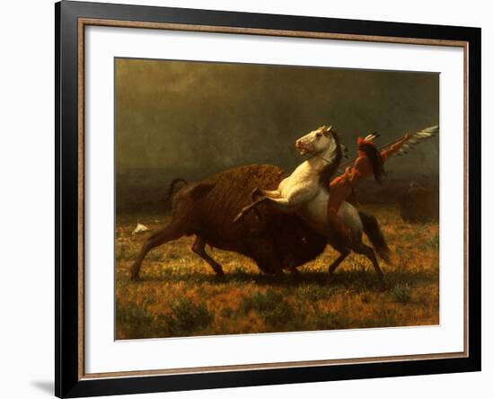 The Last of the Buffalo, C.1888-Albert Bierstadt-Framed Giclee Print