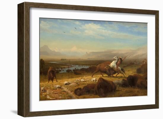 The Last of the Buffalo, c.1888-Albert Bierstadt-Framed Giclee Print