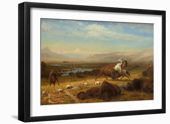 The Last of the Buffalo, c.1888-Albert Bierstadt-Framed Giclee Print