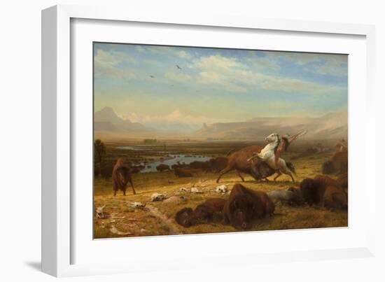 The Last of the Buffalo, c.1888-Albert Bierstadt-Framed Giclee Print