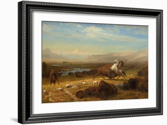 The Last of the Buffalo, c.1888-Albert Bierstadt-Framed Giclee Print