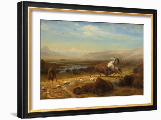 The Last of the Buffalo, c.1888-Albert Bierstadt-Framed Giclee Print