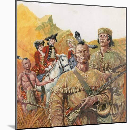 The Last of the Mohicans, the Novel by James Fenimore Cooper-null-Mounted Giclee Print
