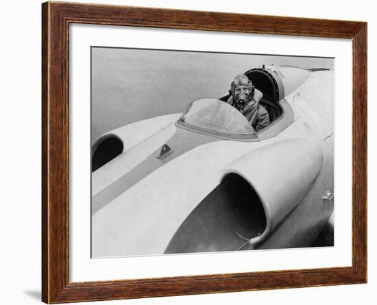 The Last Picture of John Cobb Seen at the Helm of Crusader, Scotland, September 1952-null-Framed Photographic Print