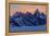 The last rays of sunset hit the Grand Teton on a winter evening-Tim Laman-Framed Premier Image Canvas