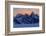 The last rays of sunset hit the Grand Teton on a winter evening-Tim Laman-Framed Photographic Print