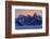 The last rays of sunset hit the Grand Teton on a winter evening-Tim Laman-Framed Photographic Print