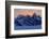 The last rays of sunset hit the Grand Teton on a winter evening-Tim Laman-Framed Photographic Print