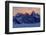 The last rays of sunset hit the Grand Teton on a winter evening-Tim Laman-Framed Photographic Print