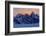 The last rays of sunset hit the Grand Teton on a winter evening-Tim Laman-Framed Photographic Print